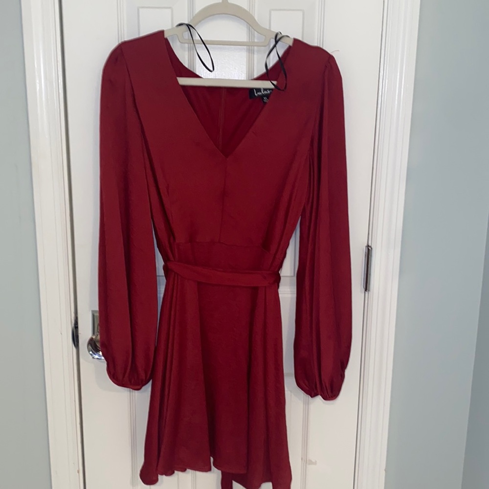 Red Long-Sleeve Dress